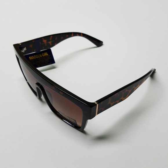 Madden Girl Accessories - Retro Squared Sunglasses | Cheetah Print | 100% UV